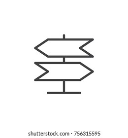 Placeholder line icon, outline vector sign, linear style pictogram isolated on white. Signpost symbol, logo illustration. Editable stroke