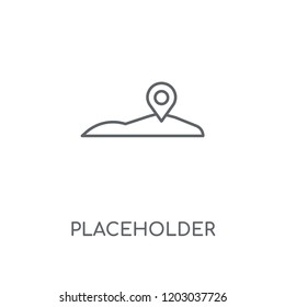 Placeholder linear icon. Placeholder concept stroke symbol design. Thin graphic elements vector illustration, outline pattern on a white background, eps 10.