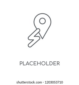 Placeholder linear icon. Placeholder concept stroke symbol design. Thin graphic elements vector illustration, outline pattern on a white background, eps 10.