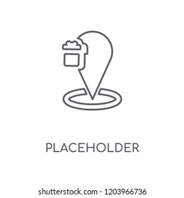 Placeholder linear icon. Placeholder concept stroke symbol design. Thin graphic elements vector illustration, outline pattern on a white background, eps 10.