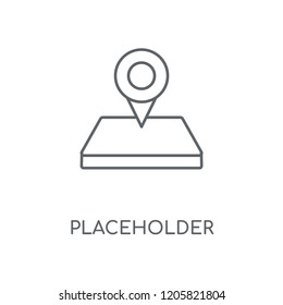 Placeholder linear icon. Placeholder concept stroke symbol design. Thin graphic elements vector illustration, outline pattern on a white background, eps 10.
