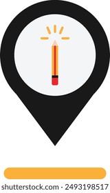 Placeholder Location Pin Icon Vector Flat Illustration