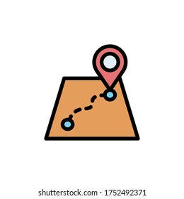 Placeholder, map icon. Simple color with outline vector elements of navigation icons for ui and ux, website or mobile application