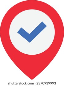 Placeholder Mark Location Icon Vector Flat Illustration