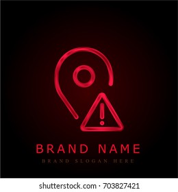Placeholder red chromium metallic logo