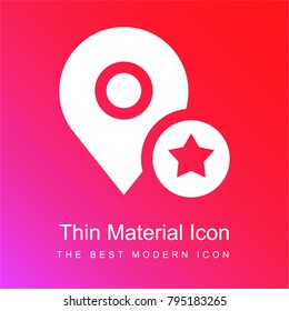 Placeholder red and pink gradient material white icon minimal design