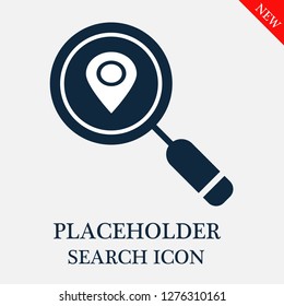 Placeholder search icon. Editable Placeholder search icon for web or mobile.