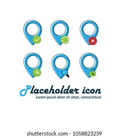 Placeholder set icons. Vector illustration