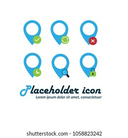 Placeholder set icons. Vector illustration
