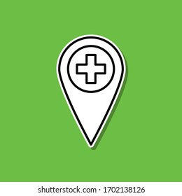 Placeholder sticker icon. Simple thin line, outline vector of medical icons for ui and ux, website or mobile application