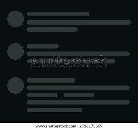  Placeholder UI for Dark-Themed Comment Section