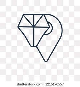 Placeholder vector outline icon isolated on transparent background, high quality linear Placeholder transparency concept can be used web and mobile