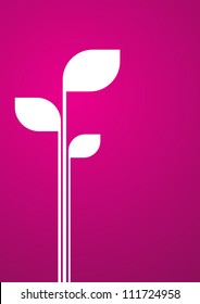 Placeholder in white sprout on velvet background. Abstract vector background.