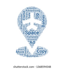 placeholder word cloud. tag cloud about placeholder