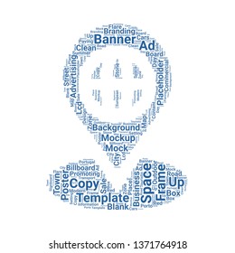 placeholder word cloud. tag cloud about placeholder