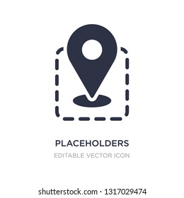 placeholders icon on white background. Simple element illustration from Signs concept. placeholders icon symbol design.