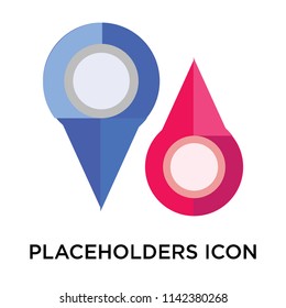 Placeholders icon vector isolated on white background for your web and mobile app design, Placeholders logo concept