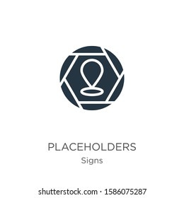 Placeholders icon vector. Trendy flat placeholders icon from signs collection isolated on white background. Vector illustration can be used for web and mobile graphic design, logo, eps10