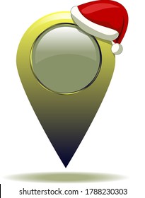 a placemark on the map that determines the location of the item