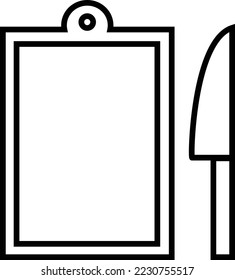 Placemat Icon Linear Kitchen Set und Knife