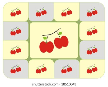 Placemats with cherries