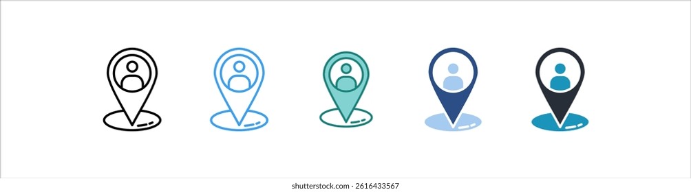 Placement Icon In Different Style Vector