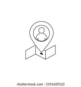 placement icon or gathering point, vector illustration logo template.