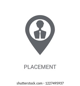 placement icon. Trendy placement logo concept on white background from General collection. Suitable for use on web apps, mobile apps and print media.