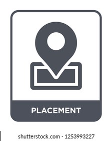placement icon vector on white background, placement trendy filled icons from General collection, placement simple element illustration
