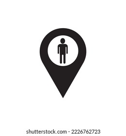 placement or meeting point icon, vector illustration logo template.