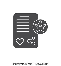 Placement of paid publications glyph black icon. SMM promotion. Sign for web page, mobile app, button, logo. Vector isolated element.