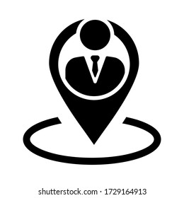 Placement vector icon. job illustration sign. event symbol. private sign.