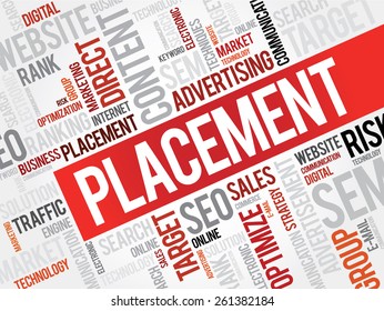 PLACEMENT word cloud, business concept
