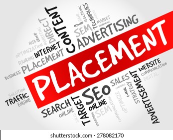PLACEMENT word cloud, business concept
