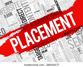 PLACEMENT word cloud, business concept
