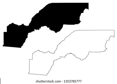 Placer County, California (Counties in California, United States of America,USA, U.S., US) map vector illustration, scribble sketch Placer map