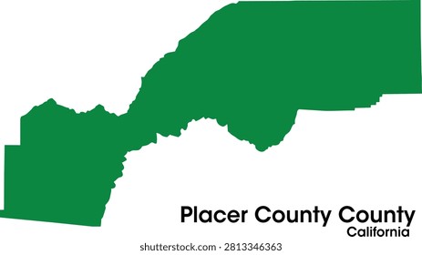 Placer County california map in vectors