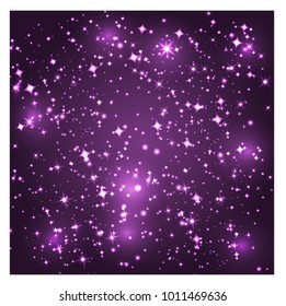 Placer of stars on a dark, dark background, night sky, space, romance, radiance