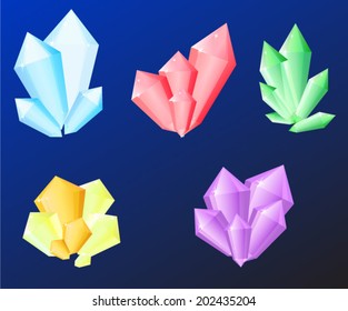 placers of precious crystals