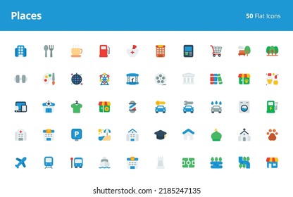 Coloca Icon Set con estilo plano para sus proyectos de diseño. Iconos perfectos de píxeles basados en cuadrículas de 32 x 32 px