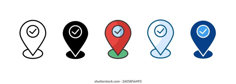 Places Icon Set Multiple Style Collection