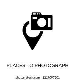 Places to photograph icon. Places to photograph symbol design from Maps and locations collection. Simple element vector illustration on white background.
