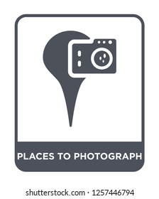 places to photograph icon vector on white background, places to photograph trendy filled icons from Maps and locations collection, places to photograph simple element illustration