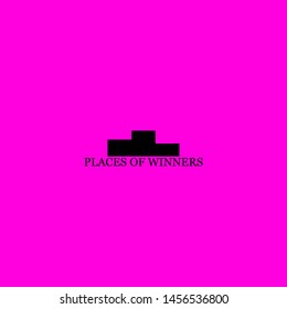 places of winners icon sign signifier vector