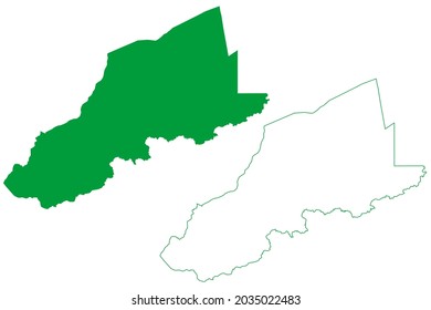 Placido de Castro municipality (Acre state, Municipalities of Brazil, Federative Republic of Brazil) map vector illustration, scribble sketch Placido de Castro map
