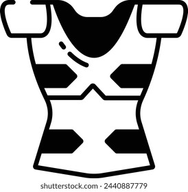 Plackart Armor glyph and line vector illustration