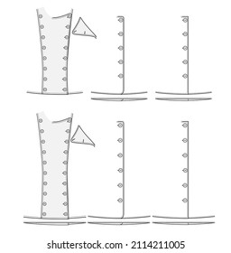 chaquetas botones de vestir de cáscara de corchetes boquilla para dibujos técnicos