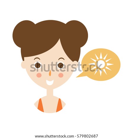 Plae Skin Womn Talking About Sunbathing, Part Of Summer Beach Vacation Series Of Illustrations