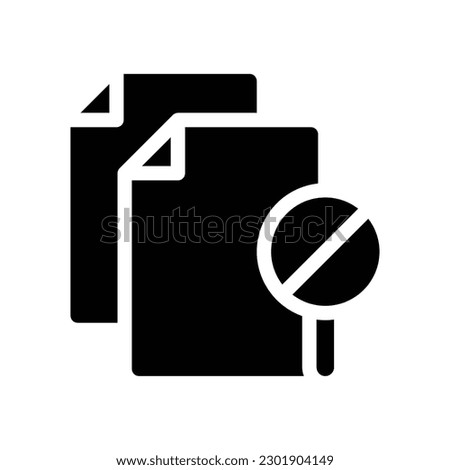 plagiarism glyph icon illustration vector graphic