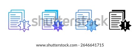 Plagiarism Multi Style Icon Set